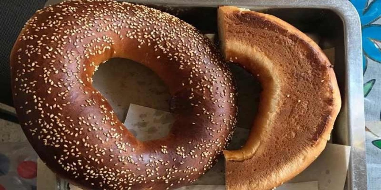 Okul kantininde  yarım simit satılmaya başlandı.