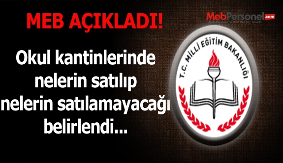 Okul kantinlerinde satışı yapılacak ürünler için yeni kriterler
