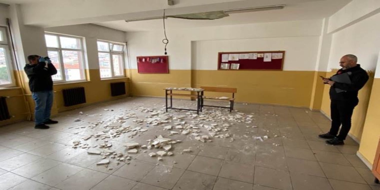 Öğrencilerin Üzerine Tavan Düştü: 7’si Hastanelik Oldu!