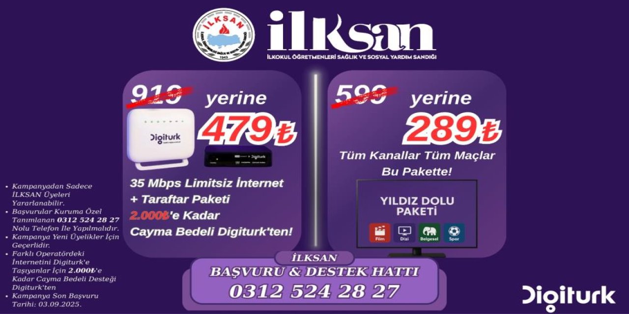 Öğretmenlere Süper Lig Fırsatı! İLKSAN Üyelerine Özel Digitürk Kampanyası Başladı