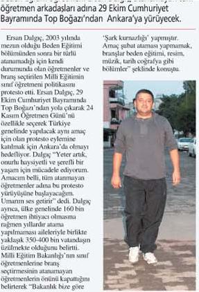 Tüm Atanamayan Öğretmenler Adına 29 Ekimde Hataydan Ankaraya Yürüyecek