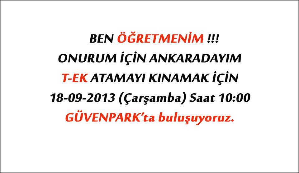 T-ek atamayı kınamak için eylem yapılacak