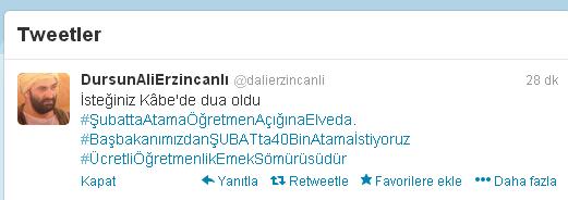 Dursun Ali Erzincanlı Atanamayan Öğretmenler İçin Kâbede Dua Etti