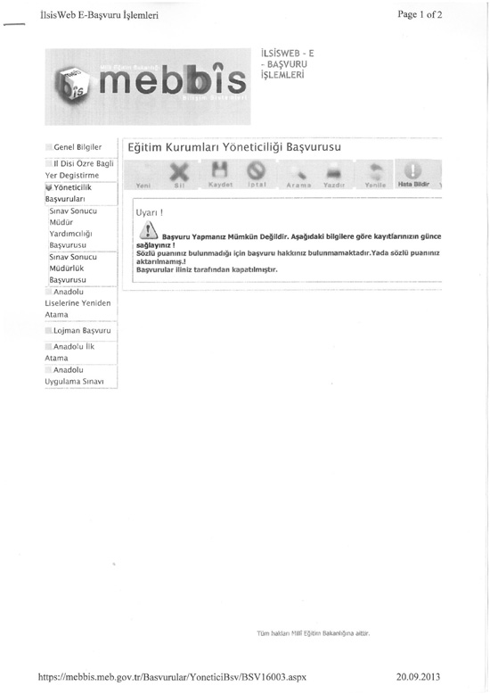 Zonguldak MEM de aynı hatayı yapmış