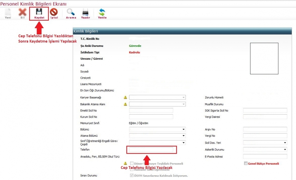 MEB: Mebbis'deki telefon numaralarınızı güncelleyin