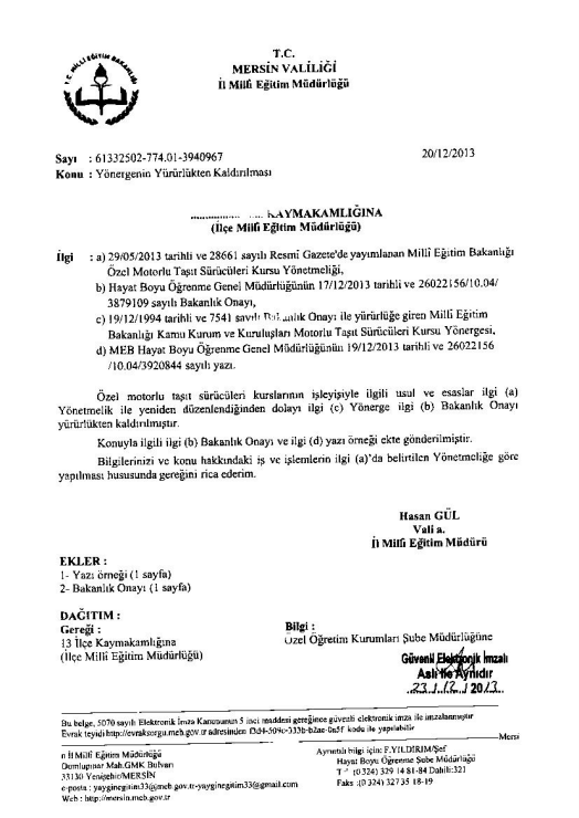 MEB Yönergeyi Yürürlükten Kaldırdı