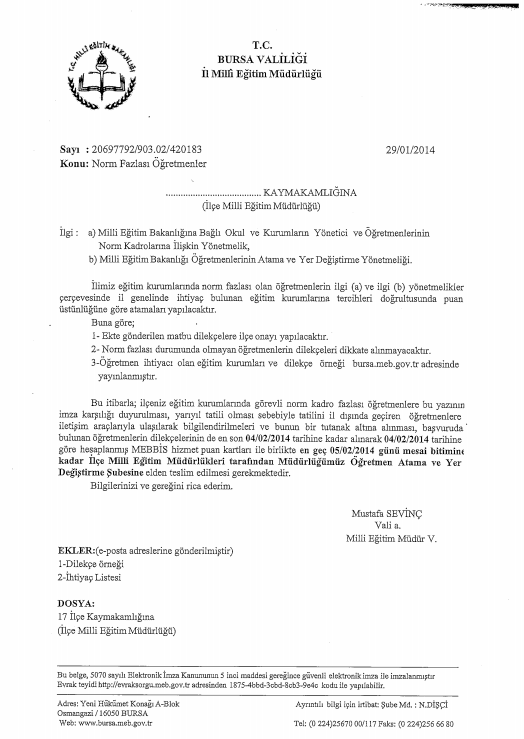 MEM Norm Fazlası Öğretmenleri Atıyor