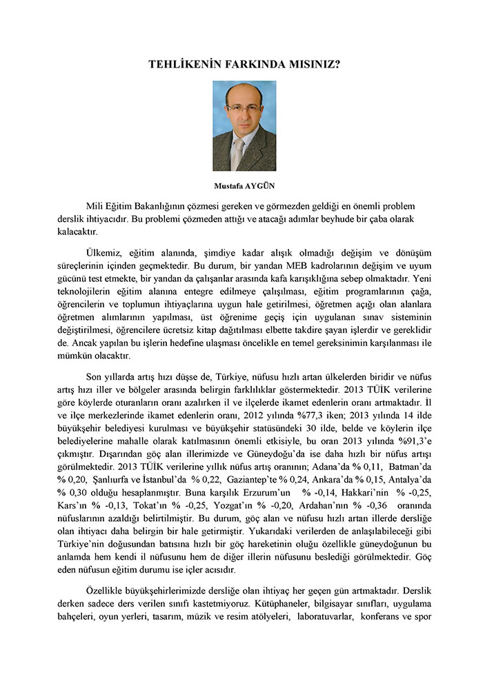 MEB Tehlikenin Farkında Mı?