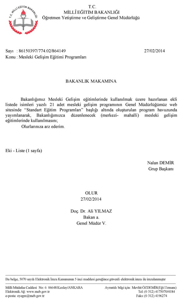 MEB; Mesleki gelişim eğitim programları hazırladı