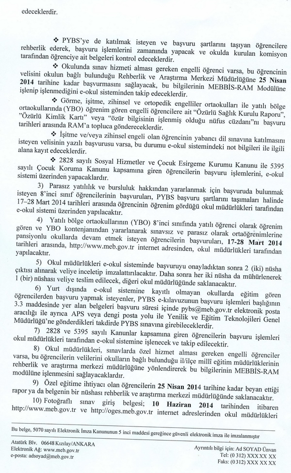 Bursluluk sınavı duyurusu yayımlandı