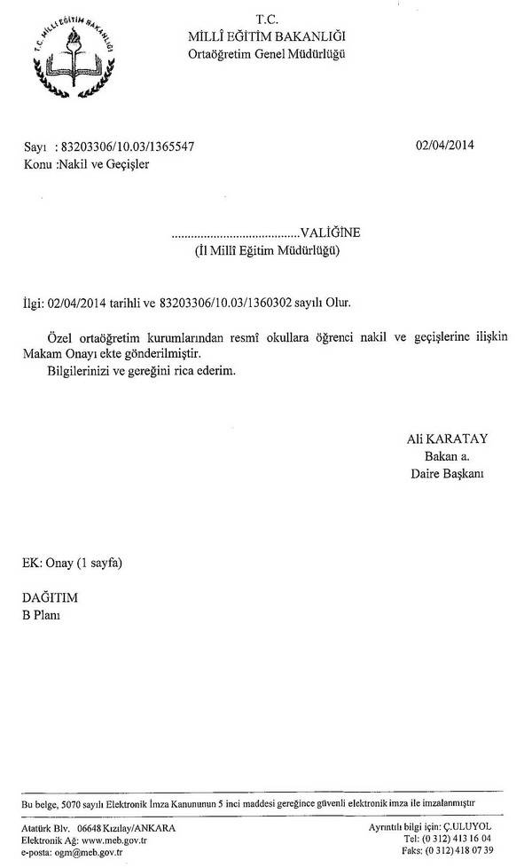 Özel okuldan nakilde boş kontenjan şartı kaldırıldı