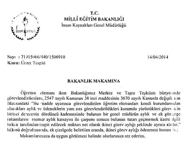 MEB'e giden akademisyene 2. görev aylığı