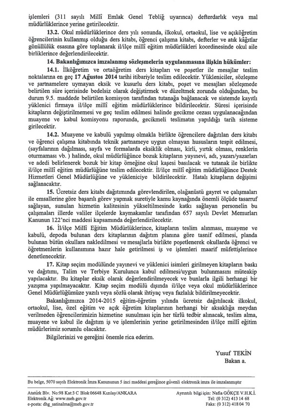 Ücretsiz Ders Kitapları Yazısı