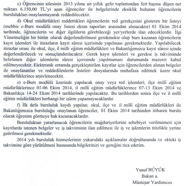 MEB, bursluluk takvimini açıkladı