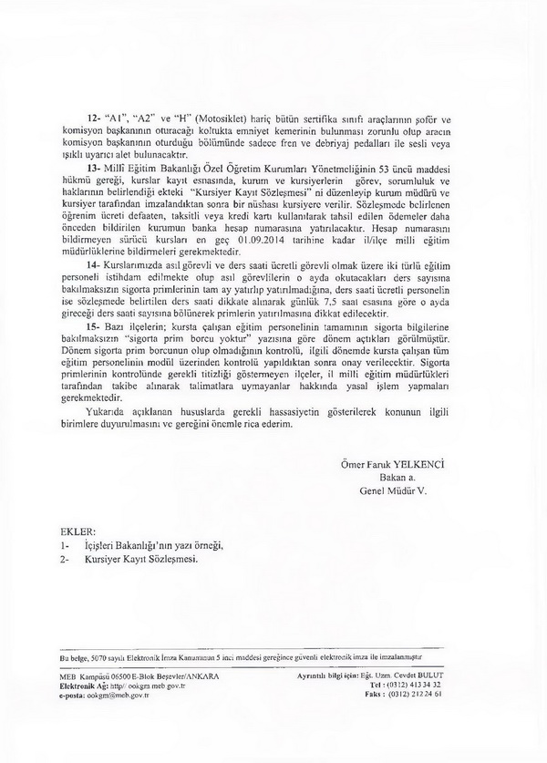 MEB'den MTSK ile ilgili açıklama