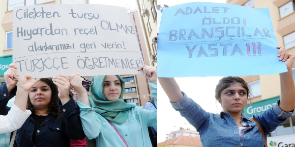 Ataması yapılmayan branş öğretmenleri eylemde