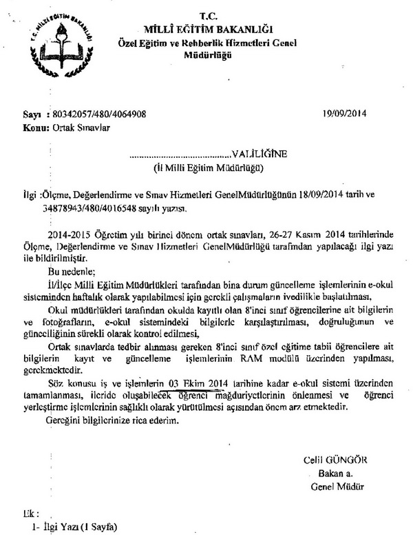 MEB'den ortak sınav açıklaması