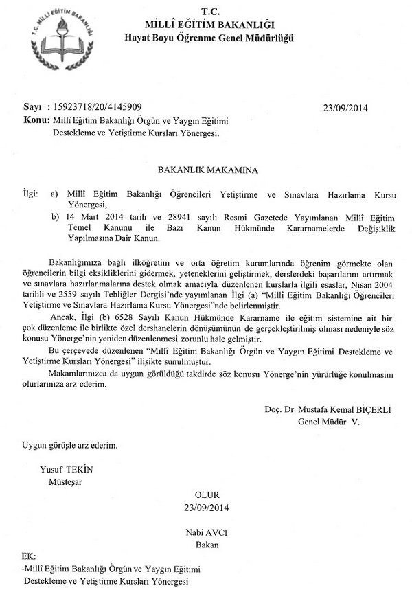 MEB'den Yeni Bir Yönerge