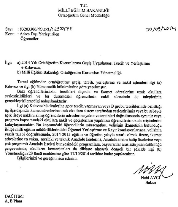 Adrese yakın yere nakil nasıl yapılacak?