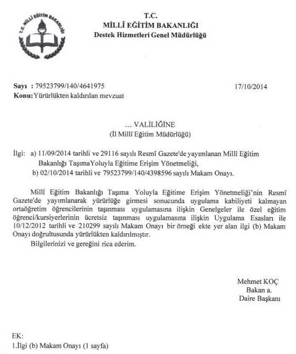 MEB'de bazı genelgeler yürürlükten kalktı