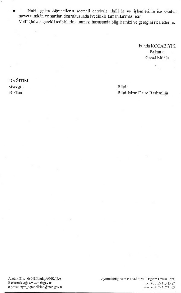 MEB'den ''Ortaokul Seçmeli Dersler'' Açıklaması