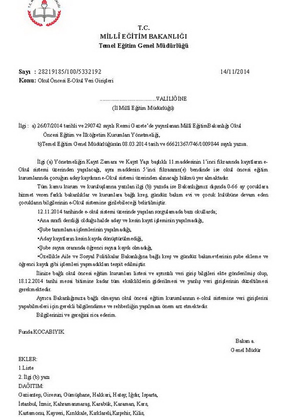 MEB'den E-okul Uyarısı