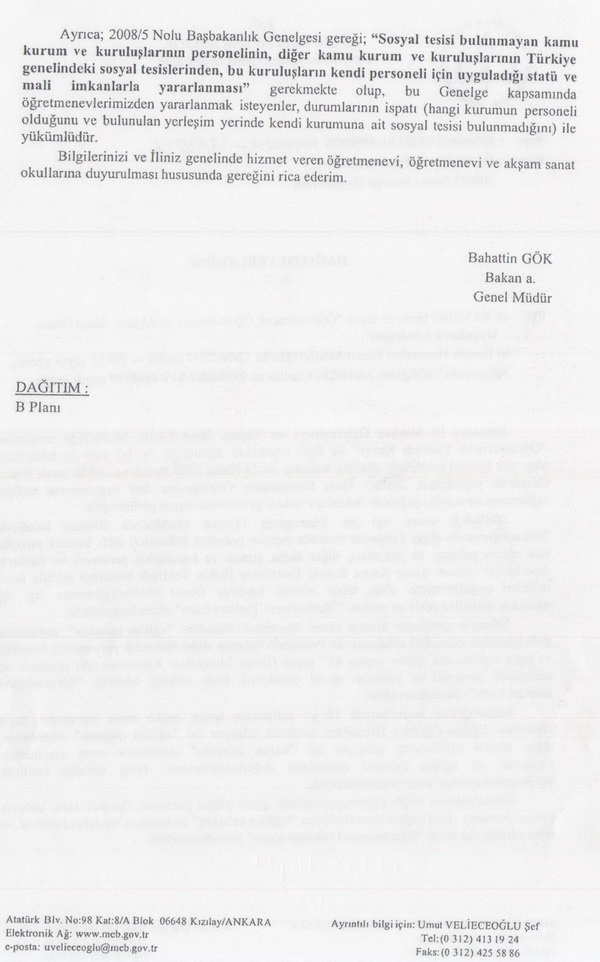 MEB'DEN ÖĞRETMENEVİ KARTI AÇIKLAMASI