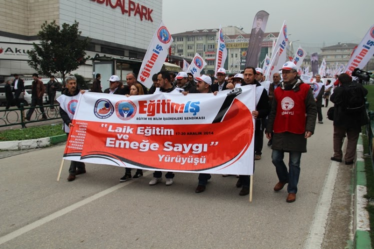 LAİK EĞİTİM VE EMEĞE SAYGI YÜRÜYÜŞÜ BURSA’DA