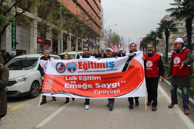 LAİK EĞİTİM VE EMEĞE SAYGI YÜRÜYÜŞÜ BURSA’DA