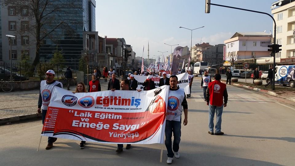 LAİK EĞİTİM VE EMEĞE SAYGI YÜRÜYÜŞÜ BURSA’DA