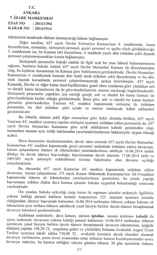 MEB'deki 4/C'liye ek ödeme kararı