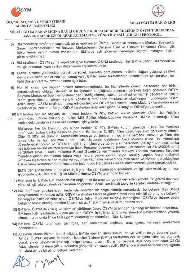 Okulların, ÖSYM merkezi olmasına yönelik protokol