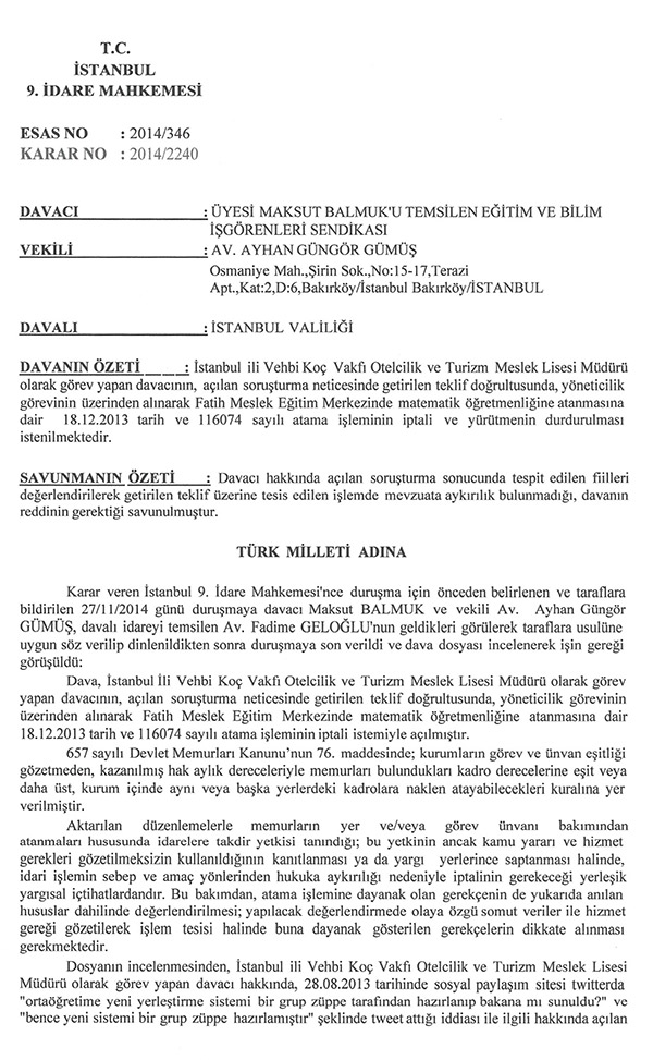 MEB, züppe davasını kaybetti