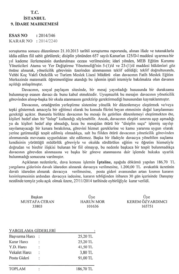 MEB, züppe davasını kaybetti