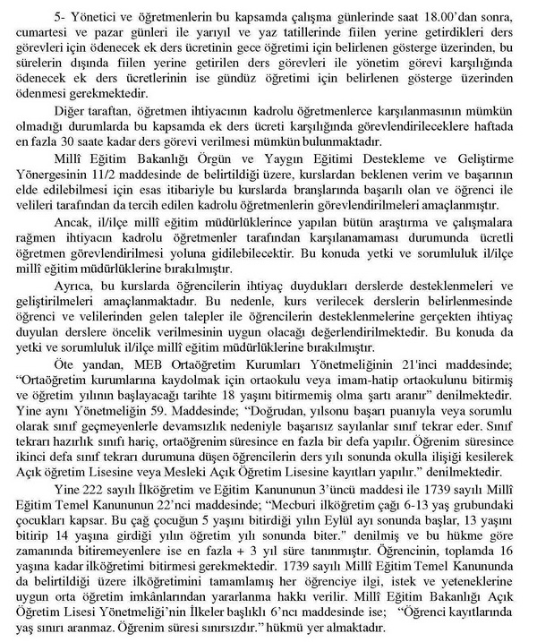 Destekleme ve Yetiştirme Kurslarında Tereddüte Düşülen Hususlar