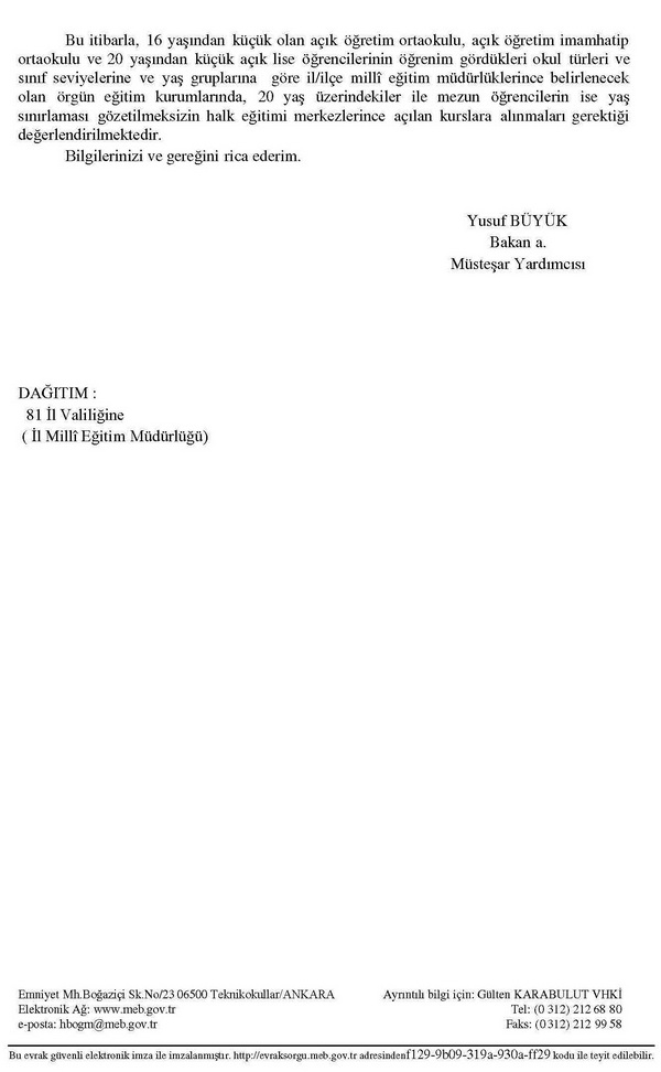 Destekleme ve Yetiştirme Kurslarında Tereddüte Düşülen Hususlar