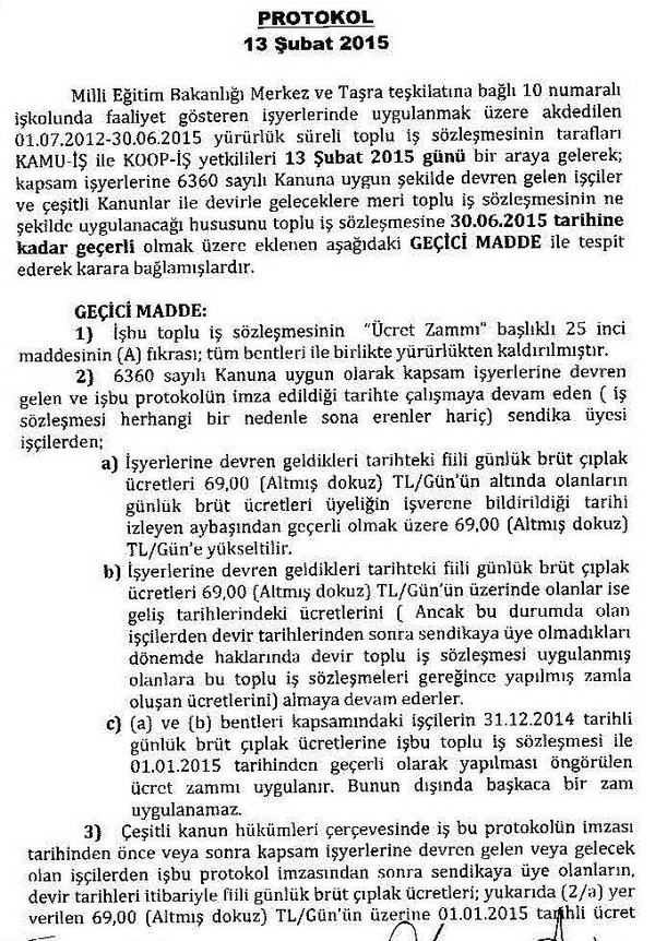 MEB'den devredilen işçiler hakkında genelge