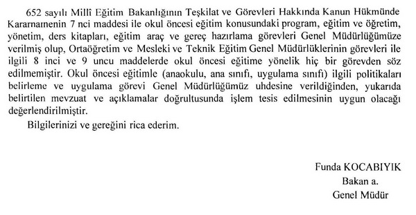 Kız meslek liseleri uygulama sınıfları görüş yazısı