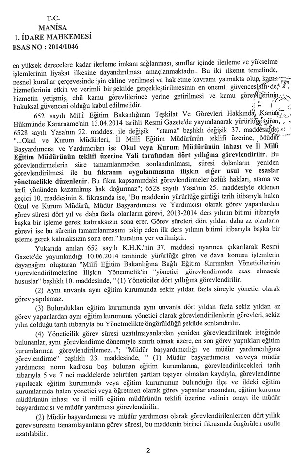 Okul Müdür Yardımcılığıyla İlgili Çok Önemli Karar