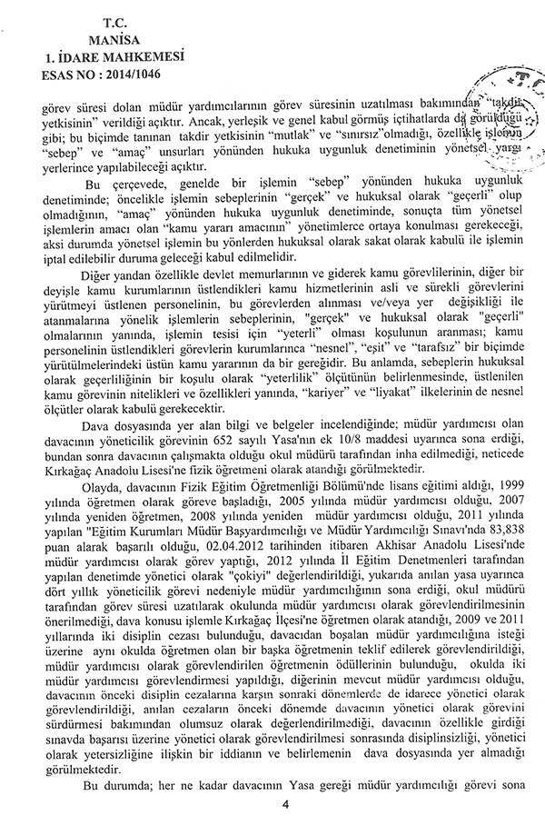 Okul Müdür Yardımcılığıyla İlgili Çok Önemli Karar