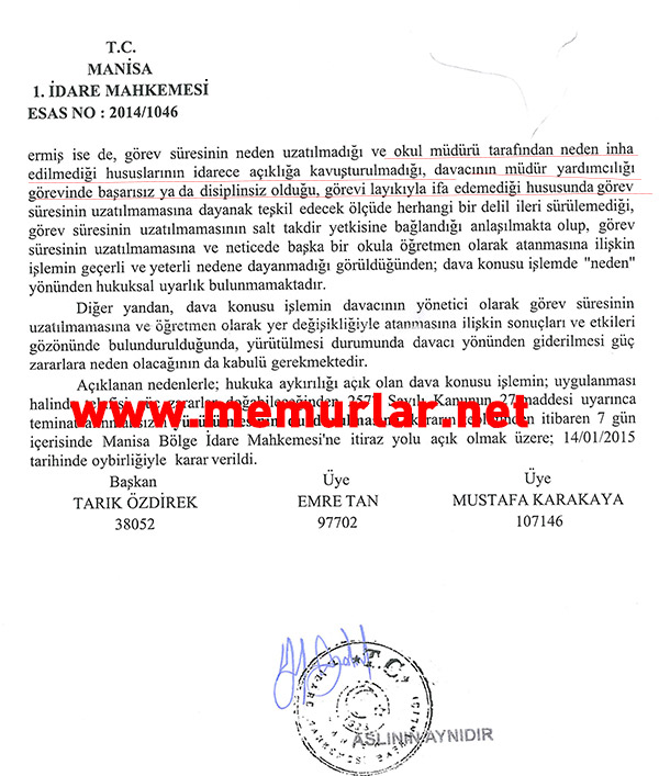 Okul Müdür Yardımcılığıyla İlgili Çok Önemli Karar