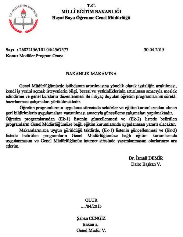 Hayat boyu öğrenim programında güncellenenler