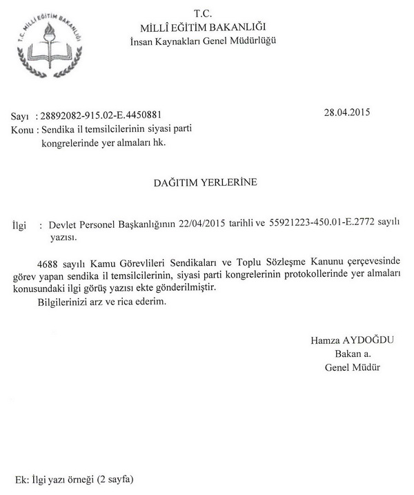 Sendika yöneticileri siyasi parti kongrelerine katılabilir mi?