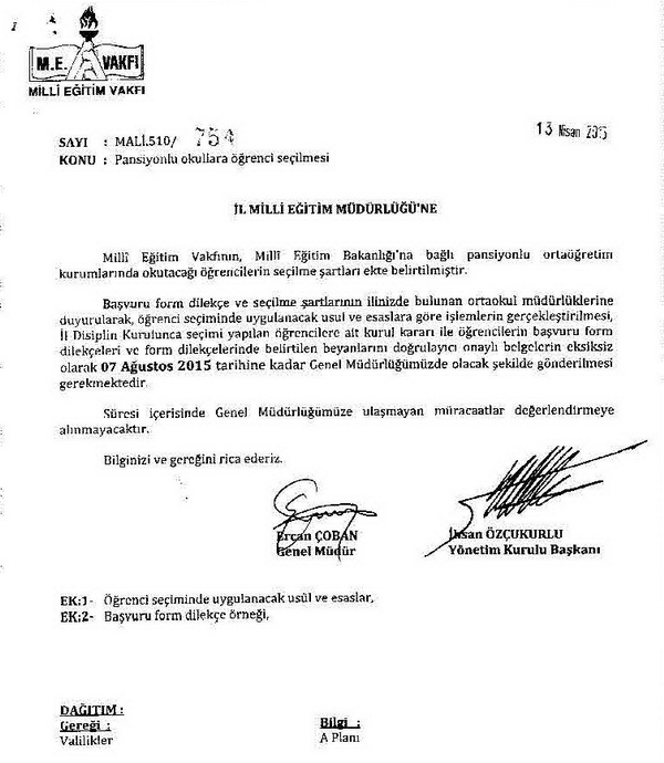 Pansiyonlu okullara öğrenci seçilecek