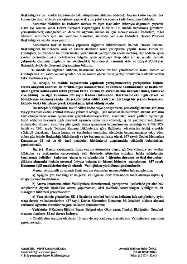 Bakılan ve korunan çocukların atanması