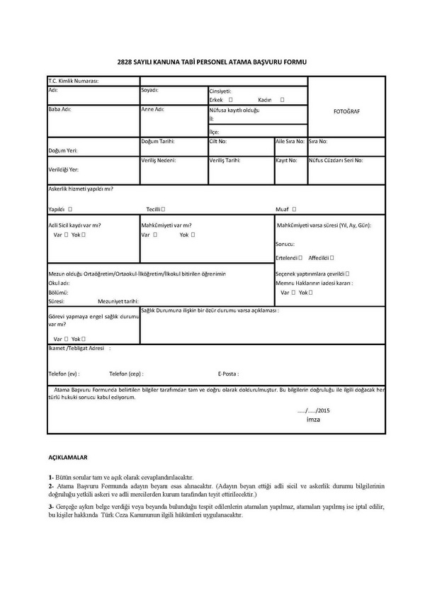 Bakılan ve korunan çocukların atanması