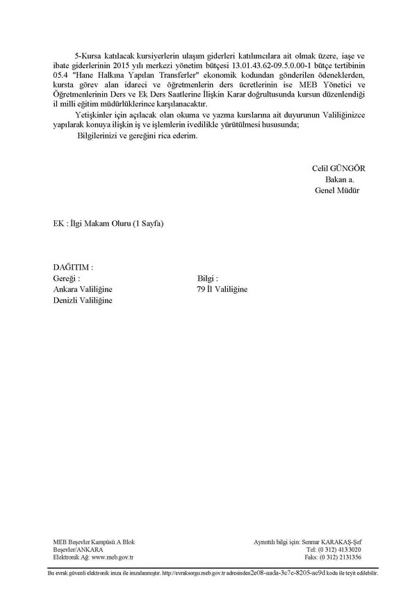 Özel eğitime ihtiyacı olanlar için okuma yazma kursları açılacak