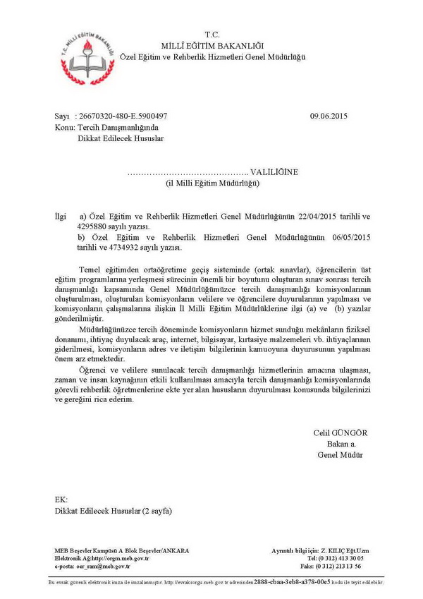 Tercih danışmanlığında dikkat edilecek hususlar