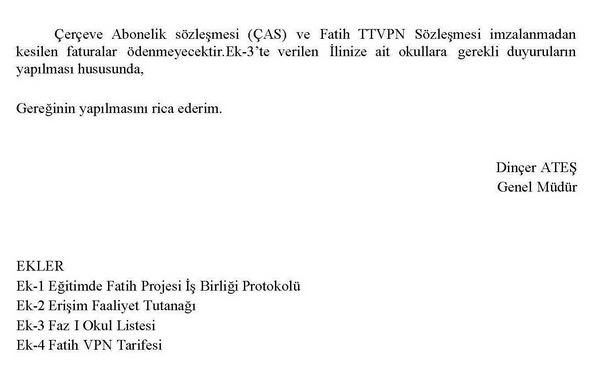 ADSL faturalarını MEB toptan ödeyecek