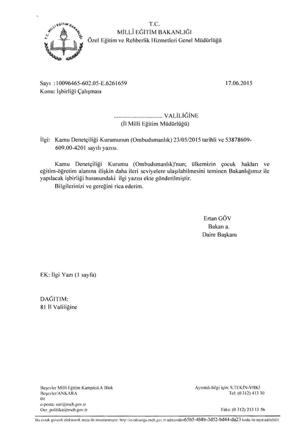 Ombudsman okullara açılacak